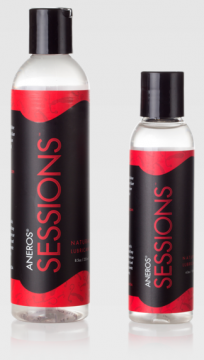small and large bottles of Sessions lubricant