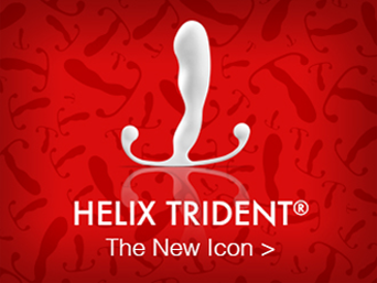 white Helix Trident in red background